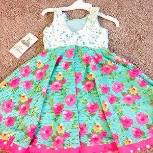 LOVELY RARE EDITIONS AQUA GIRL DRESS SIZE 6